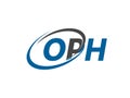 OPH letter creative modern elegant logo design Royalty Free Stock Photo