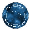 Ophiuchus Star Constellation, Serpentarius, Serpent bearer Royalty Free Stock Photo