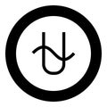 Ophiucus symbol zodiac icon black color in round circle Royalty Free Stock Photo