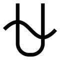 Ophiucus symbol zodiac icon black color illustration flat style simple image Royalty Free Stock Photo