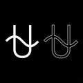 Ophiucus symbol zodiac icon set white color illustration flat style simple image Royalty Free Stock Photo