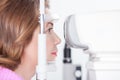 Ophtalmology diopters calibration in oculist lab Royalty Free Stock Photo