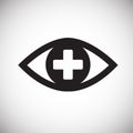 Ophtalmology eye icon on white background