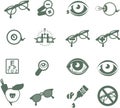 Ophthalmic icons Royalty Free Stock Photo
