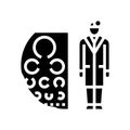 ophthalmic technician eye chart glyph icon vector illustration