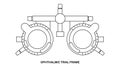 Ophthalmic trial frame Royalty Free Stock Photo
