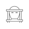 Ophthalmological examination line outline icon