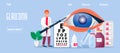 Ophthalmologist concept vector. Check your eyesight illustration for medicine, medical web, blog