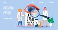 Ophthalmologist concept vector. Check your eyesight illustration for medicine, medical web, blog