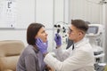 Ophthalmologist Examining Young Woman
