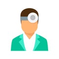 Ophthalmologist icon flat isolated vector