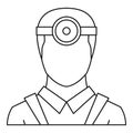 Ophthalmologist icon, outline style