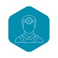 Ophthalmologist icon, outline style