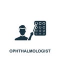 Ophthalmologist icon. Monochrome simple icon for templates, web design and infographics