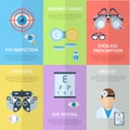 Ophthalmologist or oculist vertical banners