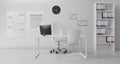 Ophthalmologist office interior realistic vector