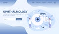 Ophthalmology clinic web banner or landing page.