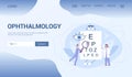 Ophthalmology clinic web banner or landing page.