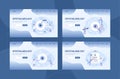 Ophthalmology clinic web banner or landing page set.