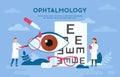 Ophthalmology concept. Eyes health persons concept. Abstract lens view examination checkup.