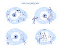 Ophthalmology concept. Idea of eye and vision care. Oculist