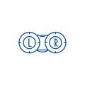 Ophthalmology line icon concept. Ophthalmology flat vector symbol, sign, outline illustration.