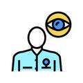 ophthalmology medical specialist color icon vector illustration