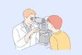 Ophthalmology, medicine, examination concept Royalty Free Stock Photo