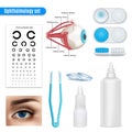 Ophthalmology Realistic Set Royalty Free Stock Photo