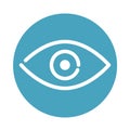 Ophthalmology vision specialist medical and health care block style icon