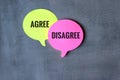 Opinion, argument and discussion concept.