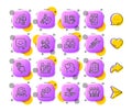 Opinion, Delegate work and Escalator line icons. For web app, printing. App 3d buttons icons. Vector