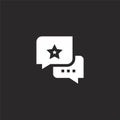 opinion icon. Filled opinion icon for website design and mobile, app development. opinion icon from filled feedback and