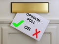 Opinion poll survey Letter Royalty Free Stock Photo