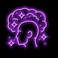 opinion testimonial customer neon glow icon illustration