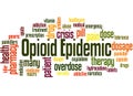 Opioid epidemic word cloud concept 2