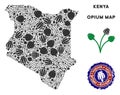 Opium Drugs Kenya Map Collage
