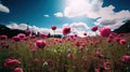 Opium Poppy. Opium poppy fields. Royalty Free Stock Photo