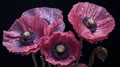 Opium Poppy. Opium poppy fields. Royalty Free Stock Photo