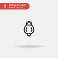 Opium Simple vector icon. Illustration symbol design template for web mobile UI element. Perfect color modern pictogram on