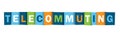 TELECOMMUTING colorful typography banner