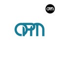 OPM Logo Letter Monogram Design Royalty Free Stock Photo