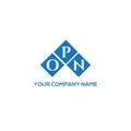 OPN letter logo design on white background. OPN creative initials letter logo concept. OPN letter design Royalty Free Stock Photo