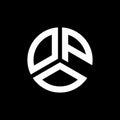 OPO letter logo design on black background. OPO creative initials letter logo concept. OPO letter design