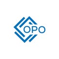 OPO letter logo design on white background. OPO creative circle letter logo concept