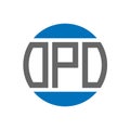 OPO letter logo design on white background. OPO creative initials circle logo concept. OPO letter design