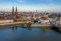 Opole, aerial view of Old Town. Poland, autumn day.