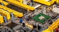 Opole, Poland - 08.07.2023 - electronic waste, used PCB prepared for recycling.