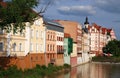 Opole, Poland: Houses on River Oder Royalty Free Stock Photo