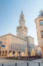 City hall of Opole city center and historical old town Royalty Free Stock Photo